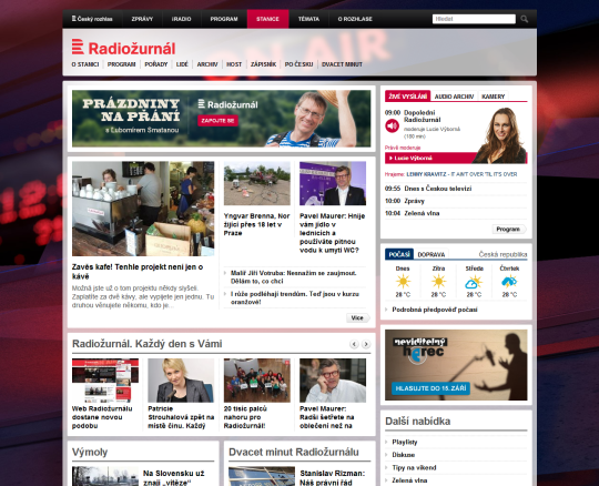 Starý web Radiožurnálu Starý web Radiožurnálu