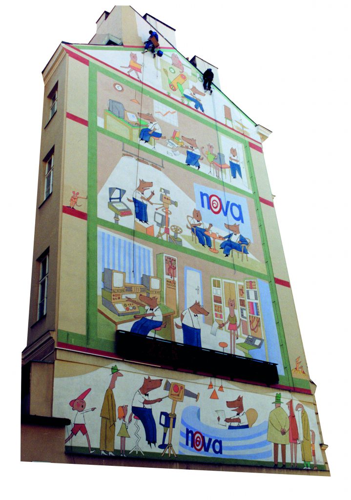 Budova TV Nova ve Vladislavově ulici (1997)