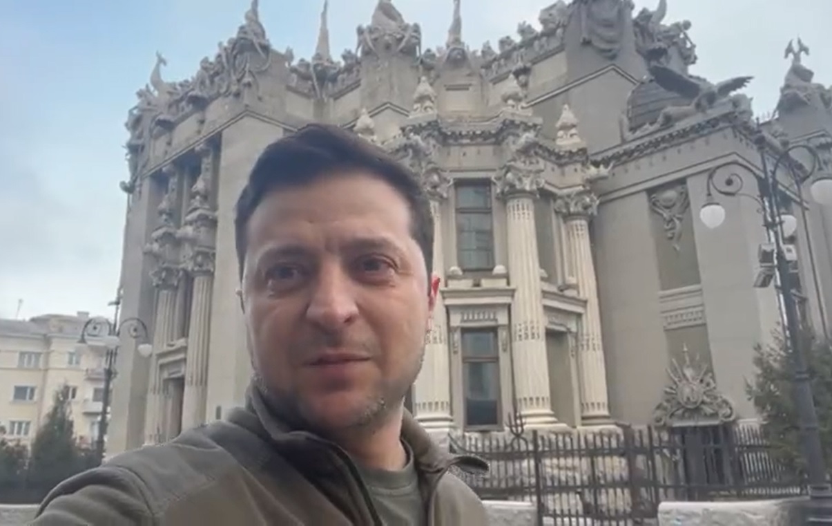 Volodymyr Zelenskyj v Kyjevě